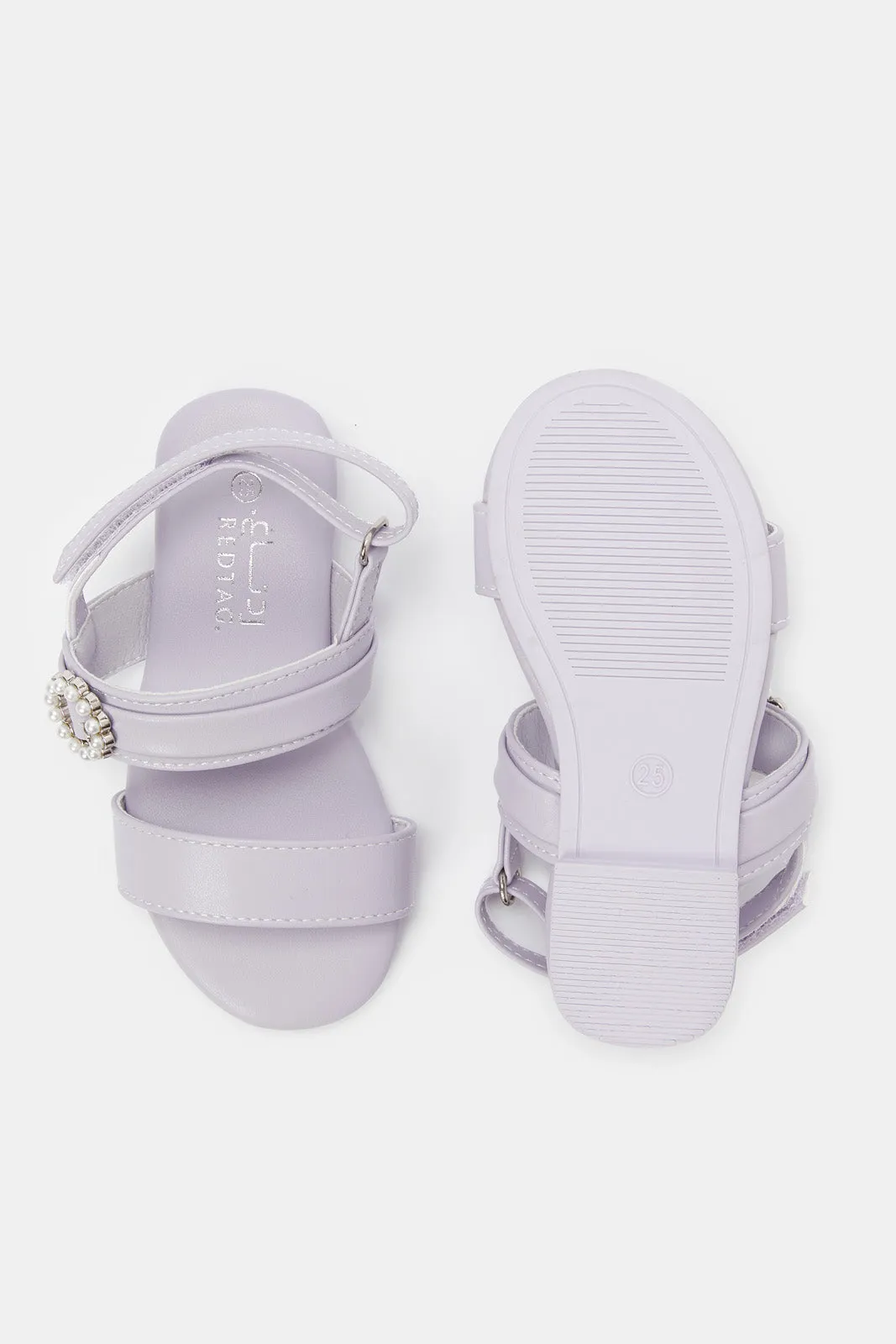 Girls Lilac Pearl Backstrap Sandal