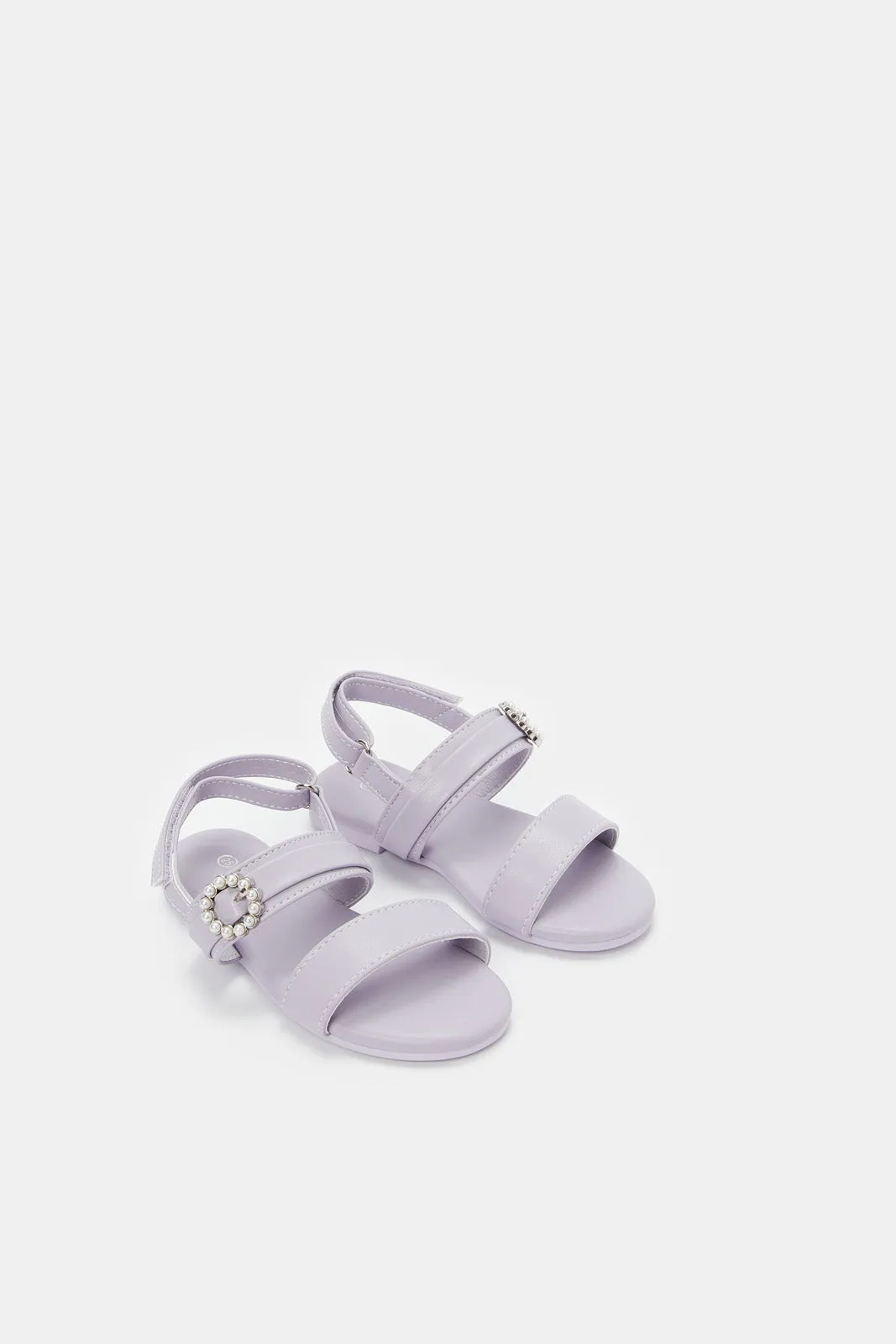 Girls Lilac Pearl Backstrap Sandal