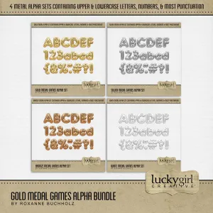Gold Medal Games Alpha Digital Scrapbook Bundle