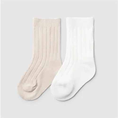 goumikids 2pk Organic Cotton Knee High High Socks (Neutral)