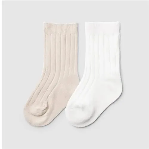 goumikids 2pk Organic Cotton Knee High High Socks (Neutral)