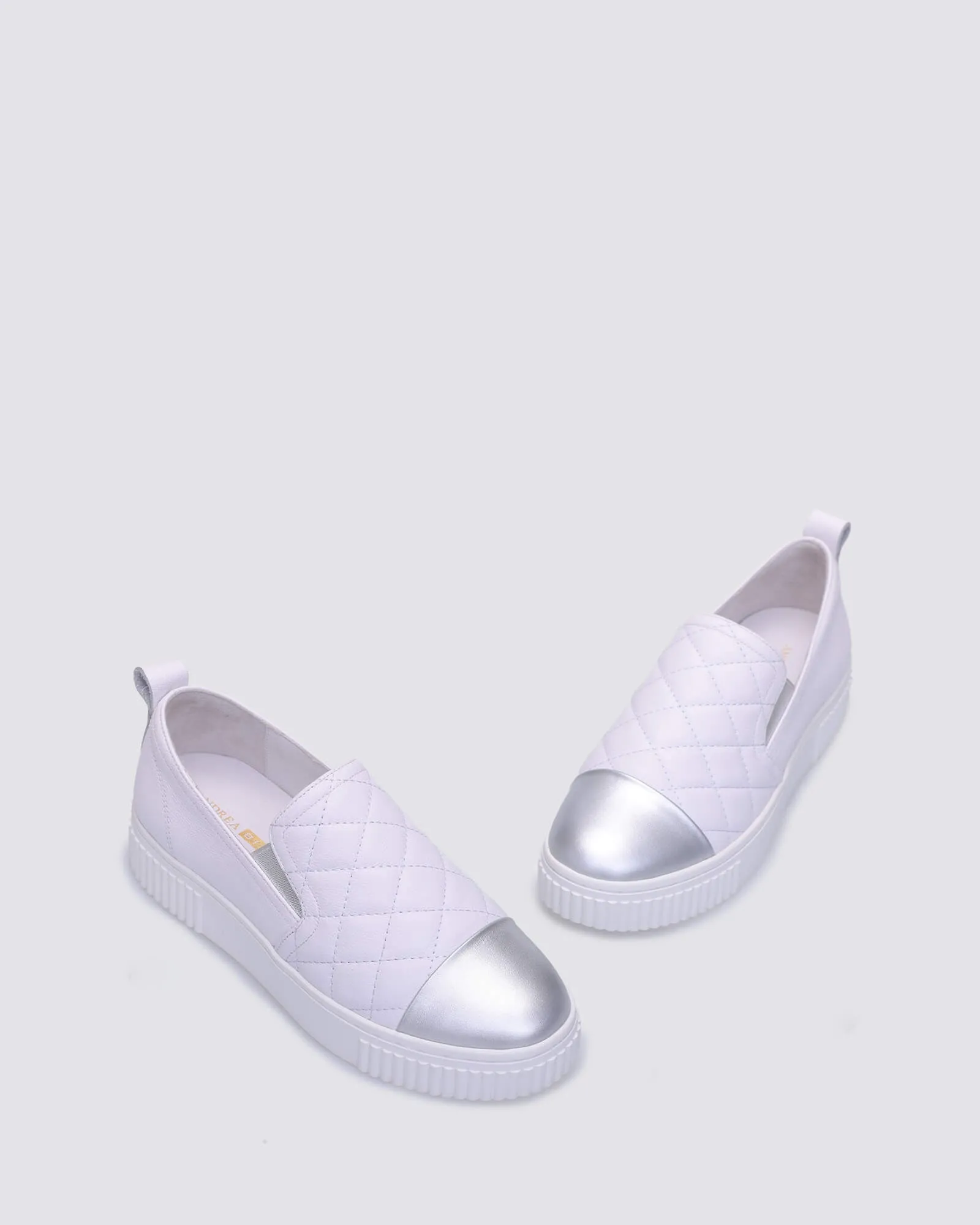 JAMIE SNEAKERS WHITE/SILVER LEATHER