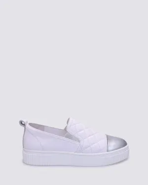 JAMIE SNEAKERS WHITE/SILVER LEATHER