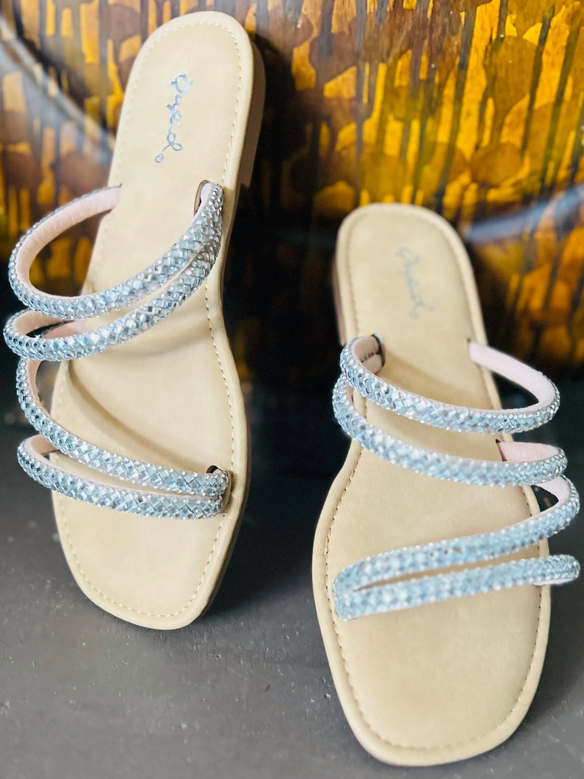 Kiowa Clear Rhinestone Strappy Sandal*
