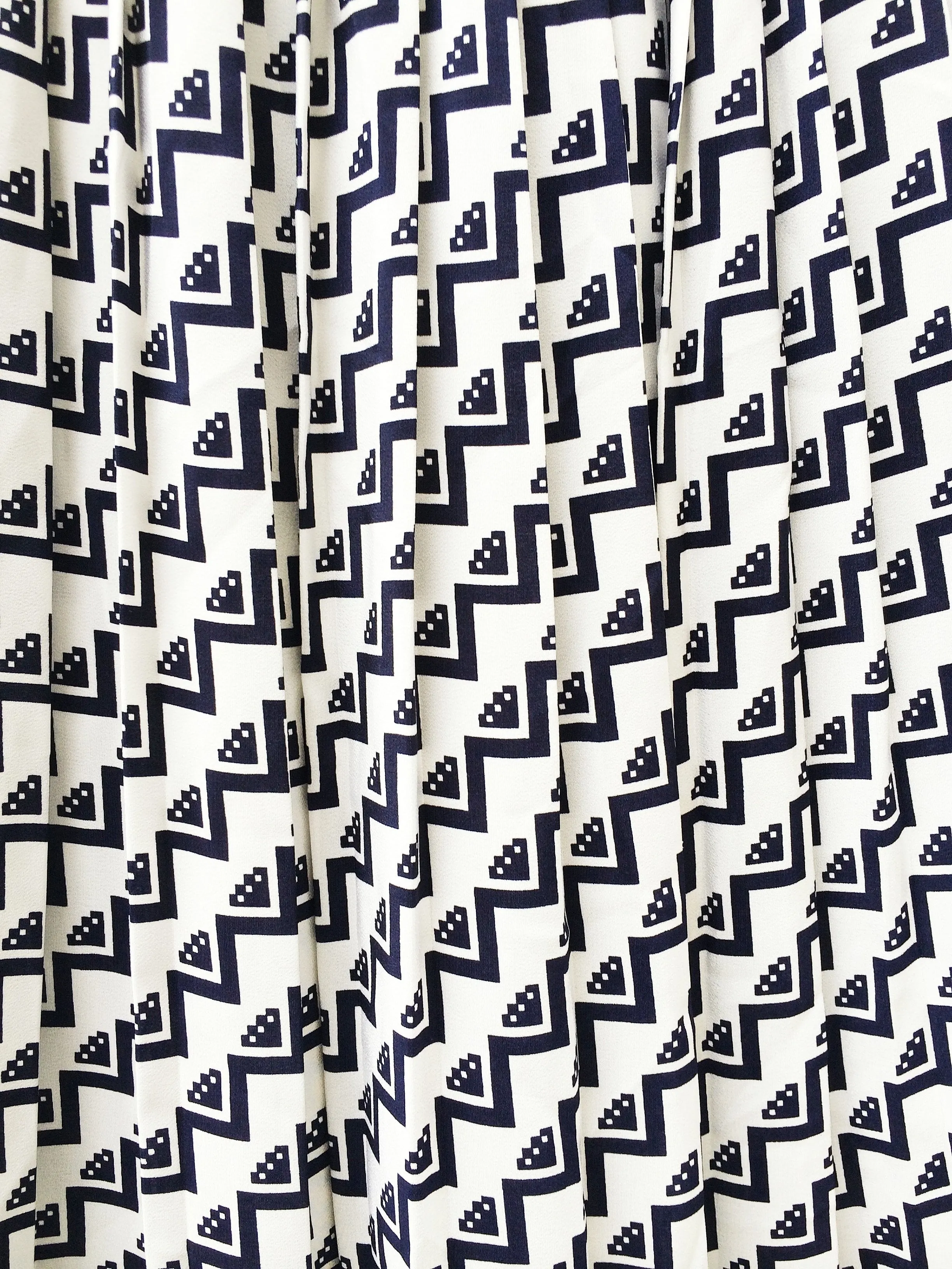 Made in Singapore | Rare Vintage 1970s made-in-singapore Geometric Print Skirt