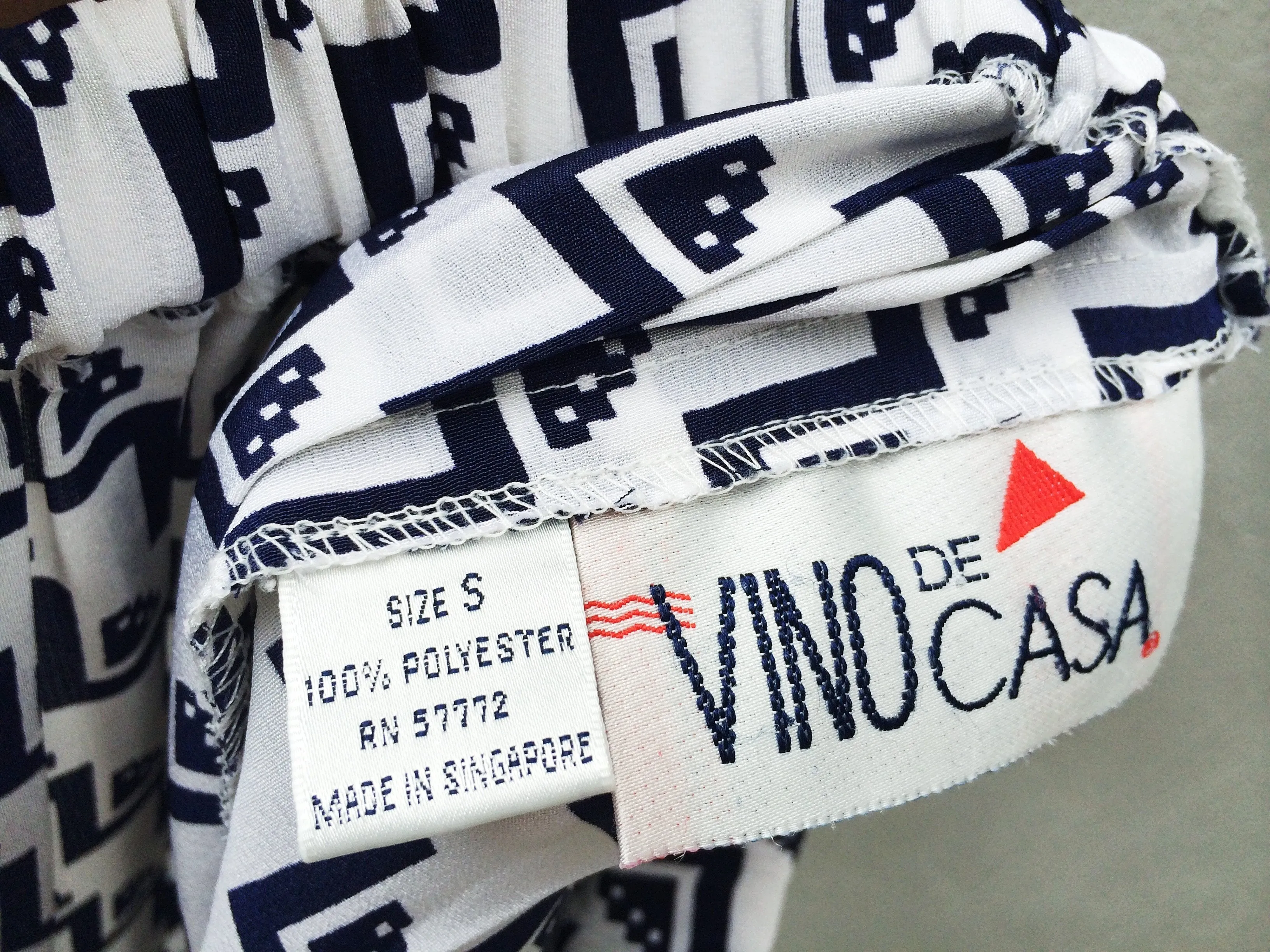 Made in Singapore | Rare Vintage 1970s made-in-singapore Geometric Print Skirt
