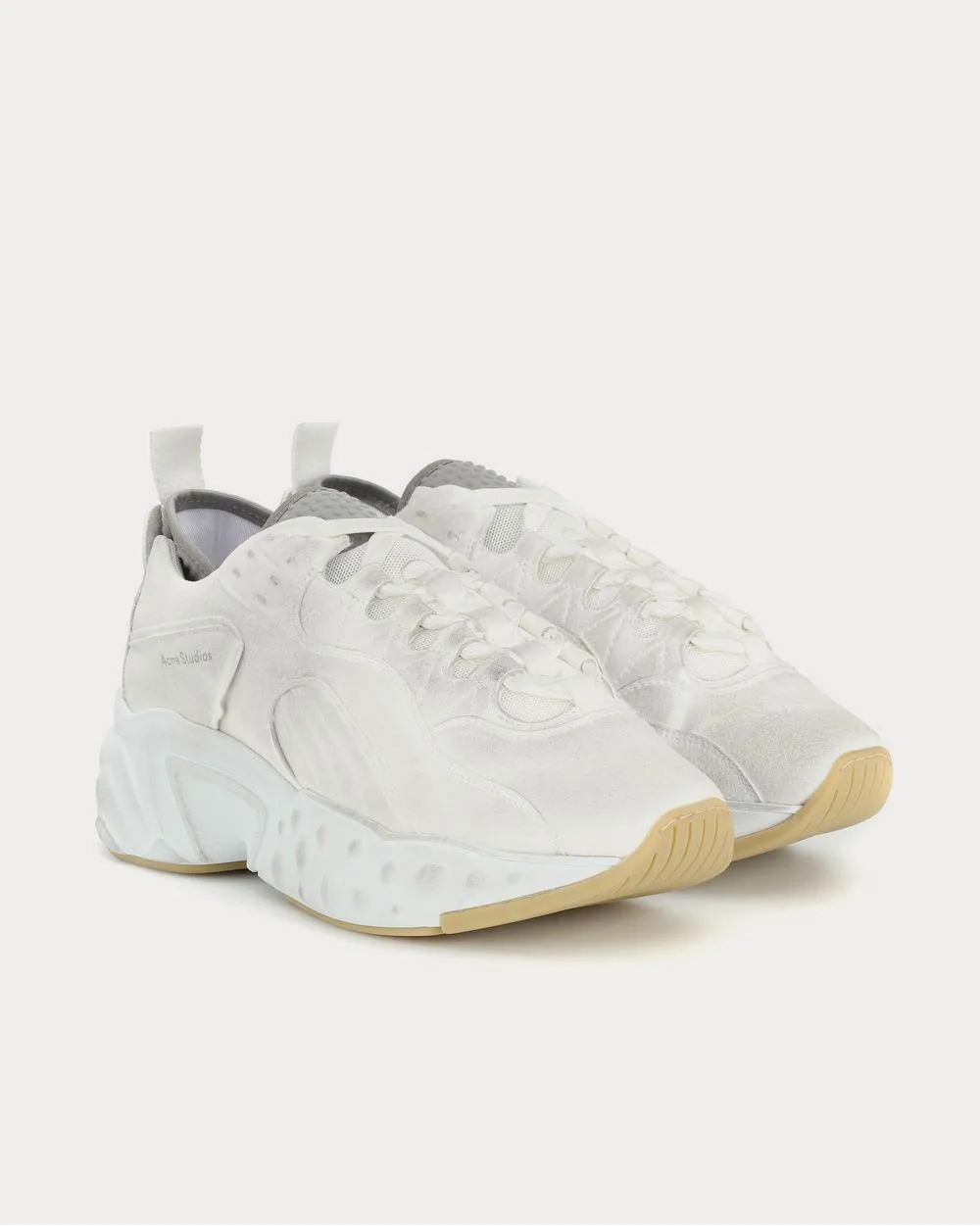 Manhattan Tumbled White Low Top Sneakers