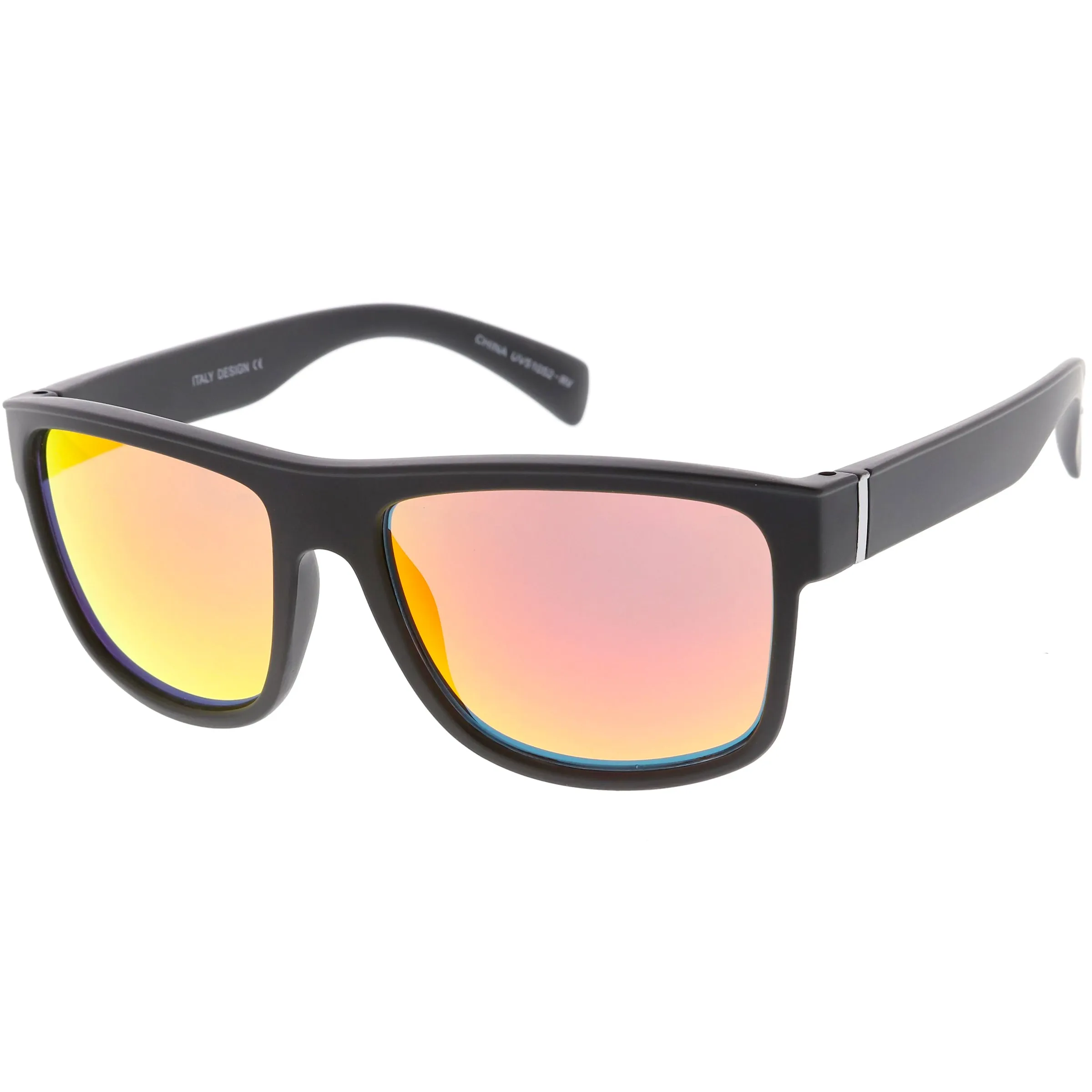 Men's Flat Top Action Sports Square Aviator Sunglasses C786