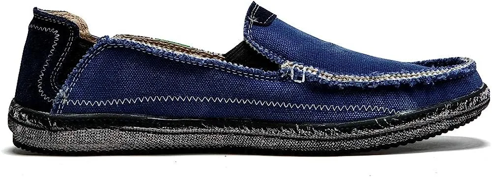Men's Grey Distressed Style Canvas Casual Shoes