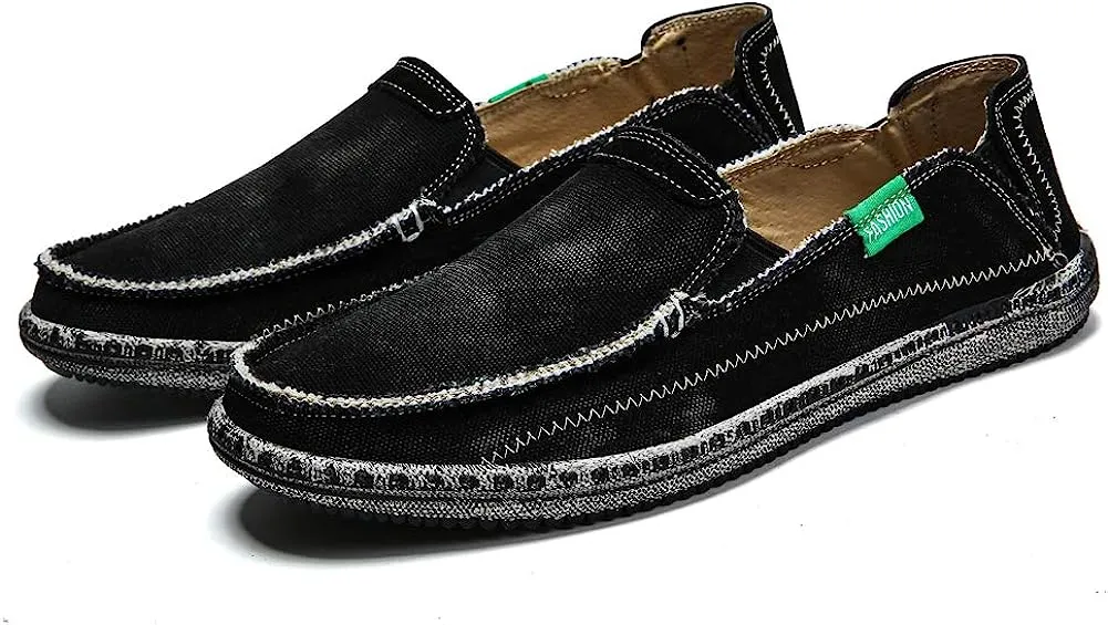 Men's Grey Distressed Style Canvas Casual Shoes