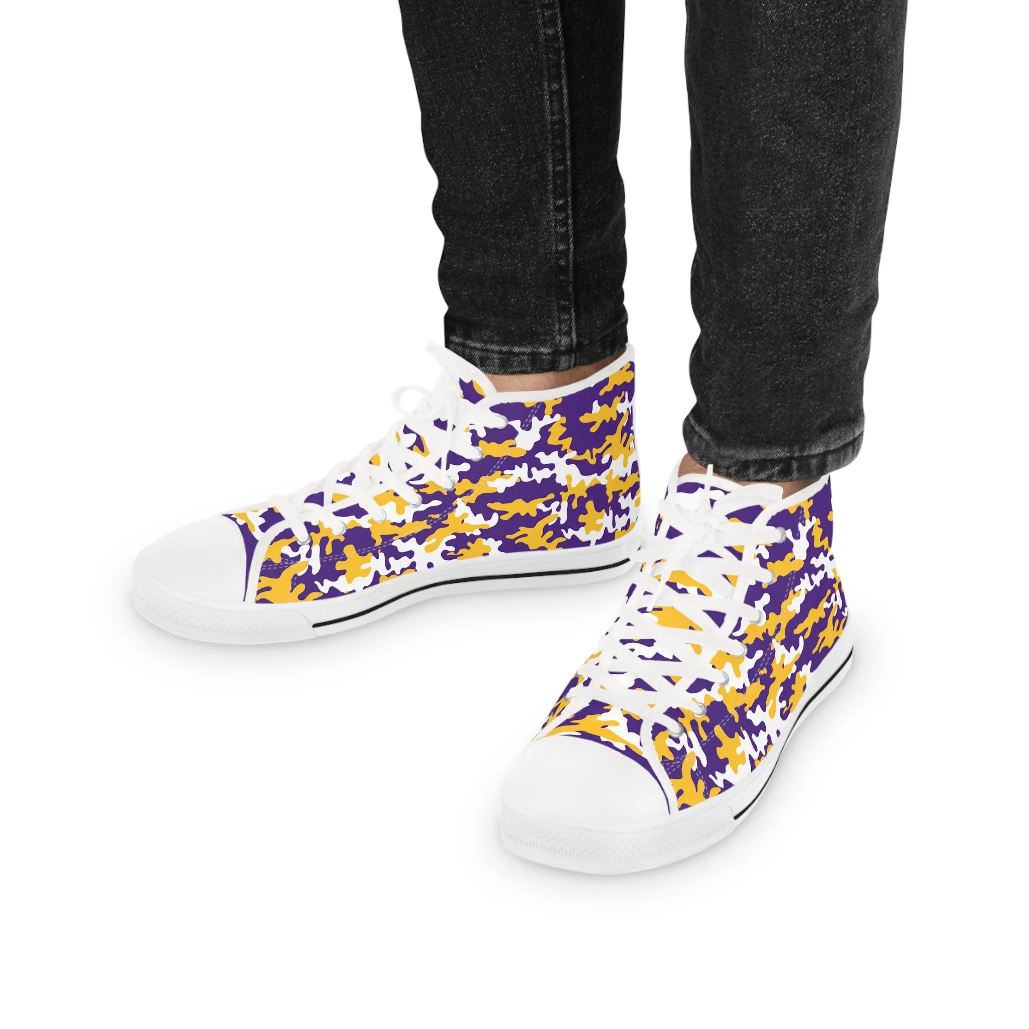 Men's High Top Sneakers - Camo