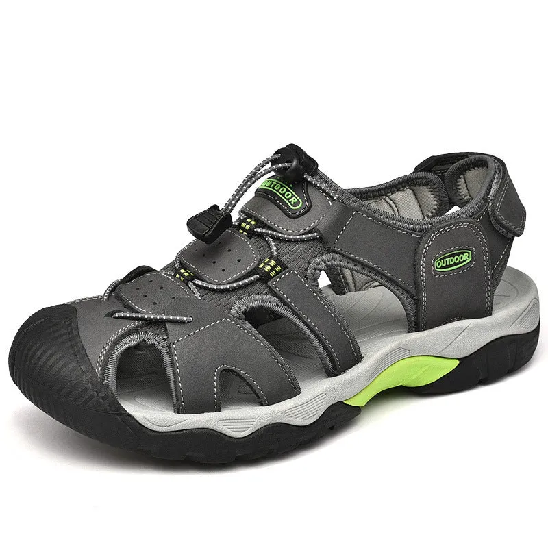 Men'S Outdoor Sports Sandals Leather Shoes