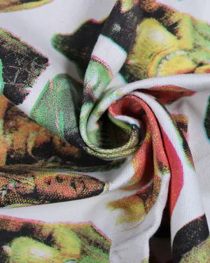 Multicolor Vintage Design Cotton Canvas Fabric
