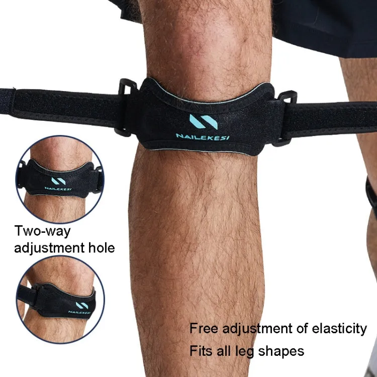 NAILEKESI Sports Knee Brace Running Jump Rope Knee Protector, Size: One Size(Black Green)
