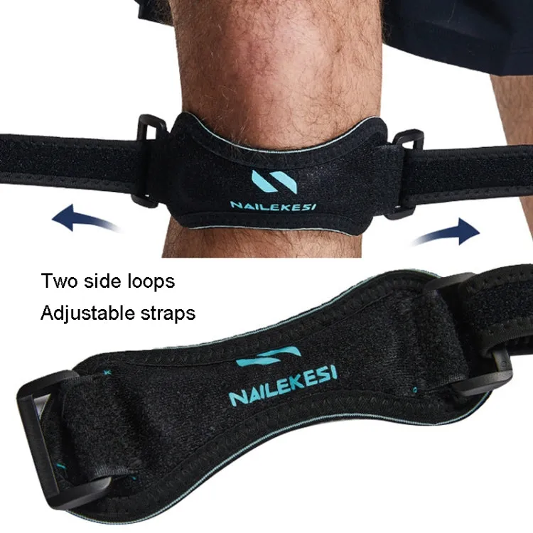 NAILEKESI Sports Knee Brace Running Jump Rope Knee Protector, Size: One Size(Black Green)