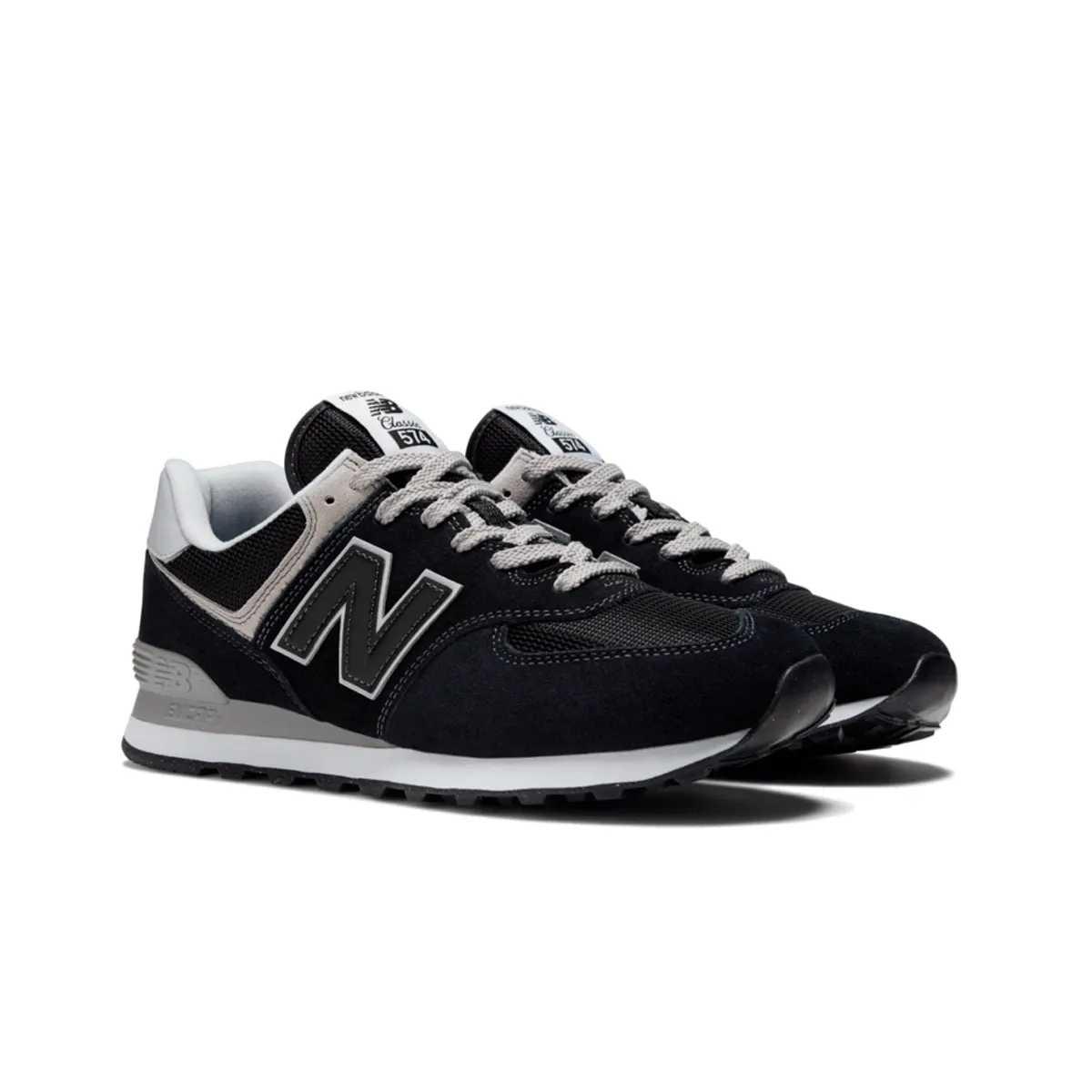 New Balance Mens 574 Core Casual Sneakers ML574EVB Black/White