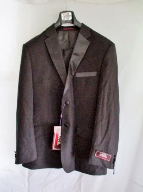 NEW HOUSE OF ST. BENETS Tuxedo Sport Jacket Blazer Suit Pant 44L 38W BLACK Formal Wedding