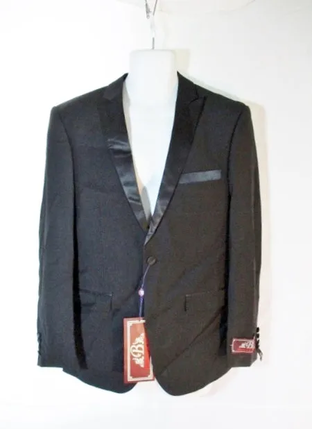 NEW HOUSE ST. BENETS Tuxedo Sport Jacket Suit 38R BLACK SLIM CUT Pant NWT Formal Wedding