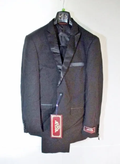 NEW HOUSE ST. BENETS Tuxedo Sport Jacket Suit 38R BLACK SLIM CUT Pant NWT Formal Wedding