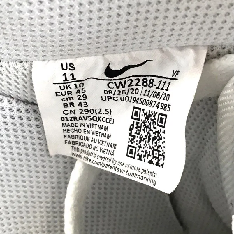 Nike Men's Air Force 1 '07 White Athletic Shoes - Size 11