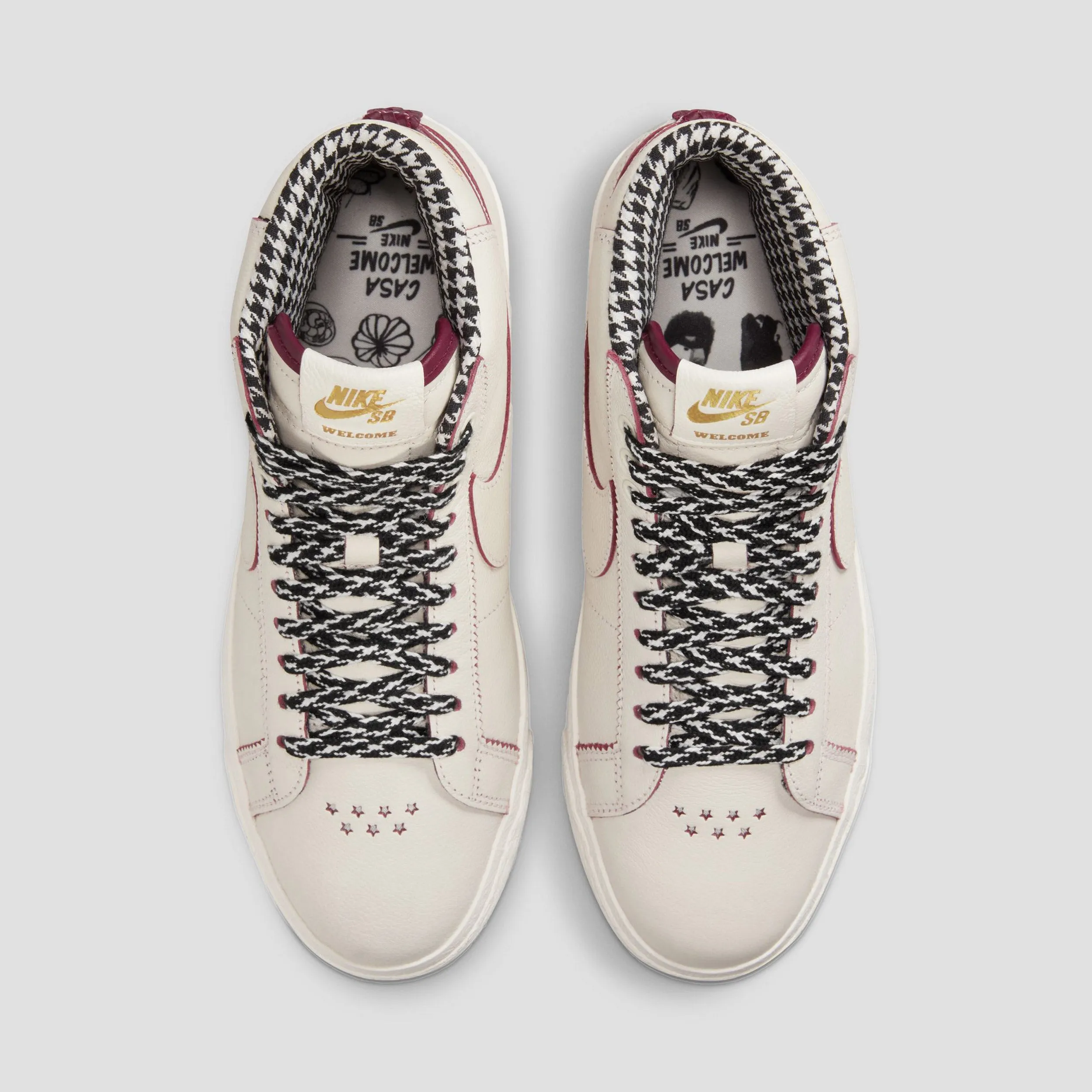Nike SB x Welcome Zoom Blazer Mid Skate Shoes Sail / Dark Beetroot / White