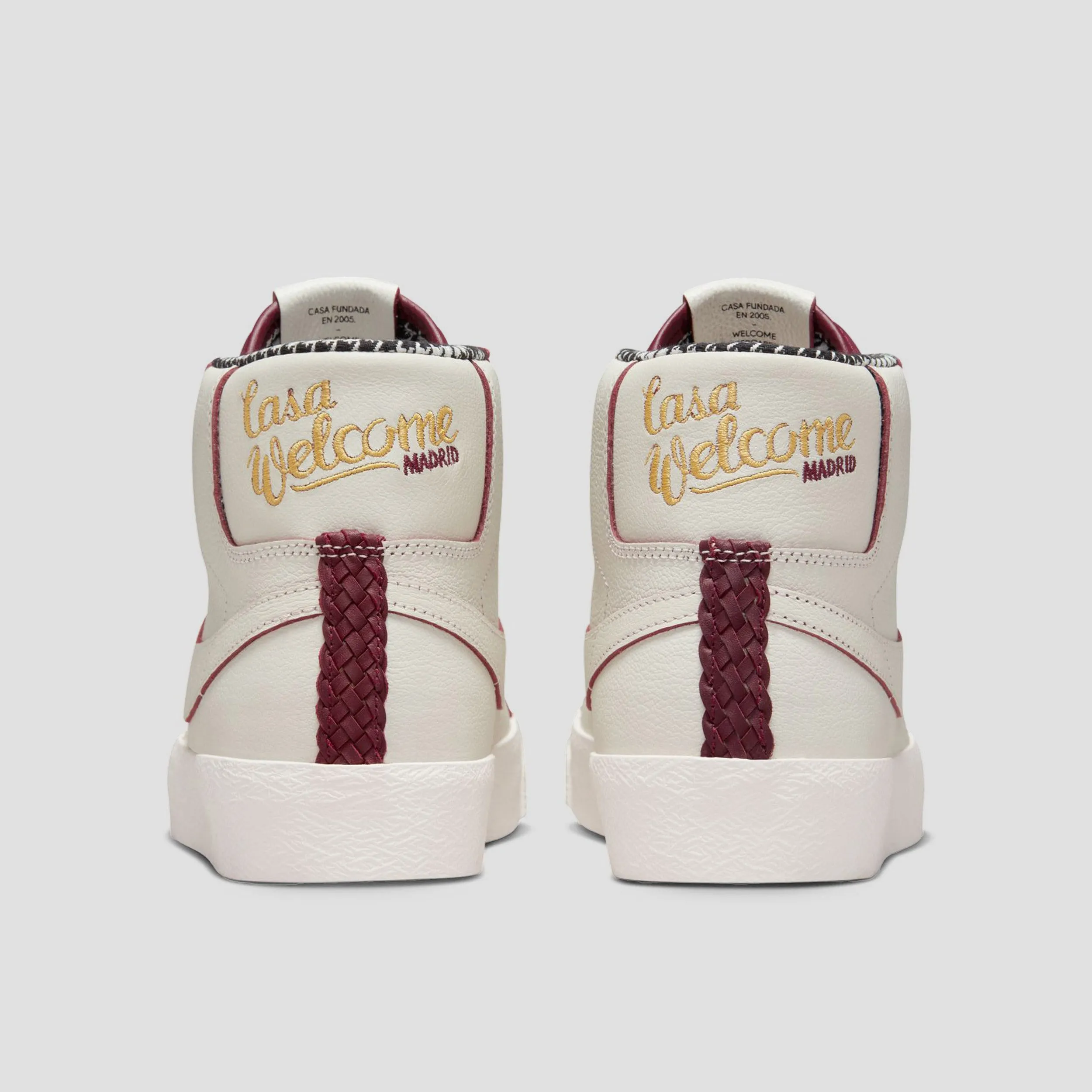 Nike SB x Welcome Zoom Blazer Mid Skate Shoes Sail / Dark Beetroot / White