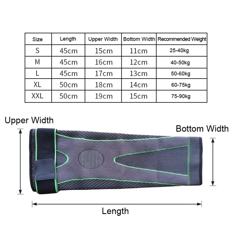 Nylon Knitted Riding Sports Extended Knee Pads, Size: M(Red Anti-slip)
