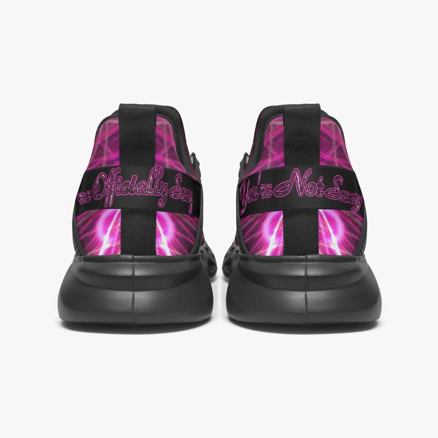 Officially Sexy Pink Laser Hearts Collection Slogan Mesh Running Shoes