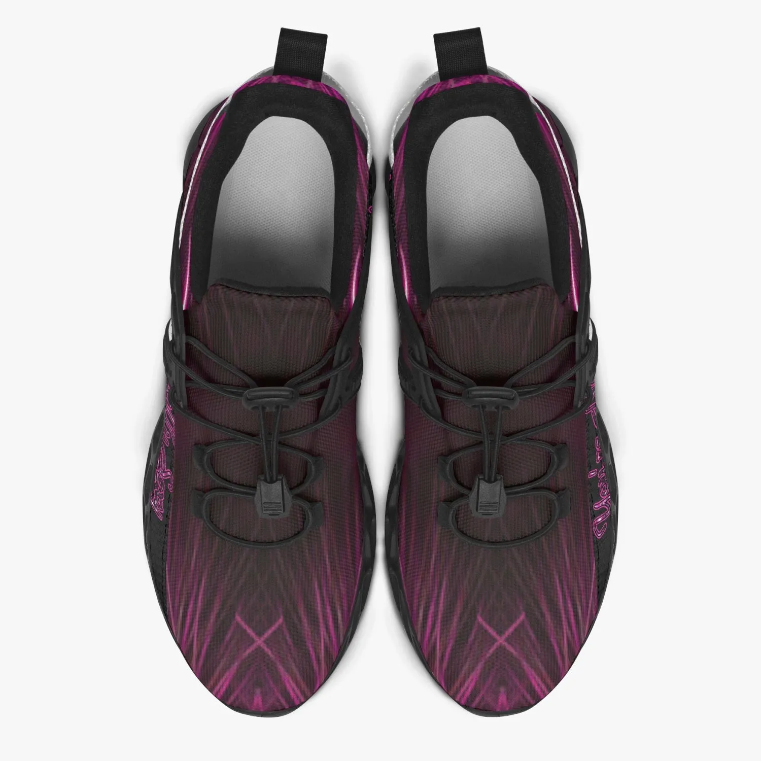 Officially Sexy Pink Laser Hearts Collection Slogan Mesh Running Shoes