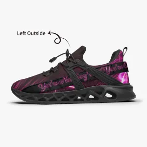 Officially Sexy Pink Laser Hearts Collection Slogan Mesh Running Shoes