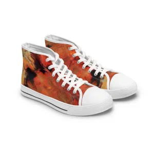 Orange flush - Inovax Women's Hight Top Sneekers Orange flush - Inovax Women's Hight Top Sneekers