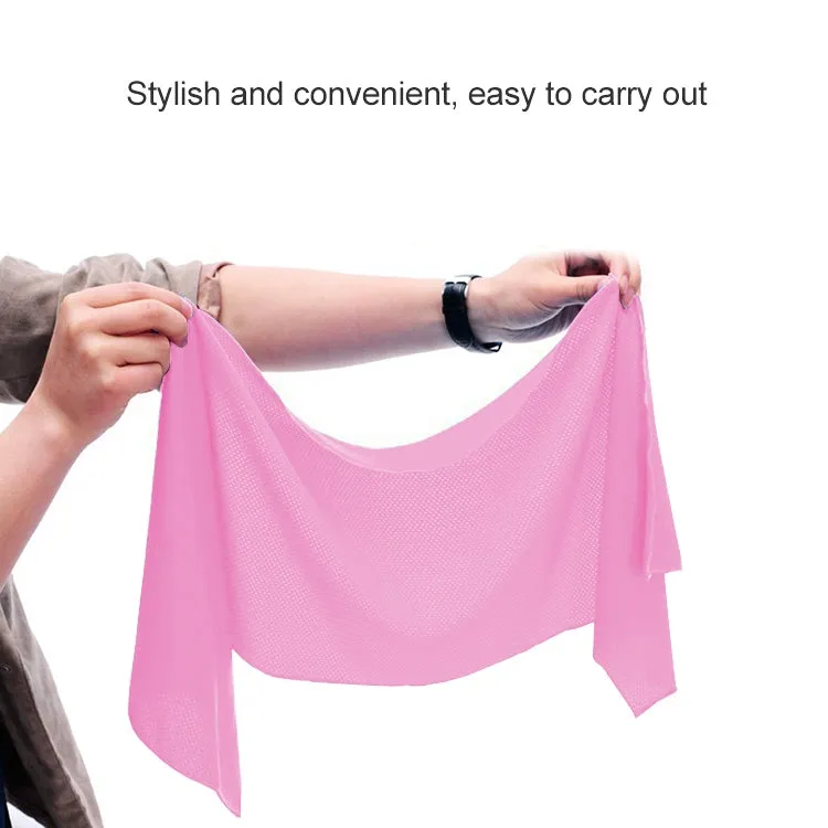 Outdoor Sports Portable Cold Feeling Prevent Heatstroke Ice Towel, Size: 30*80cm(Pink)