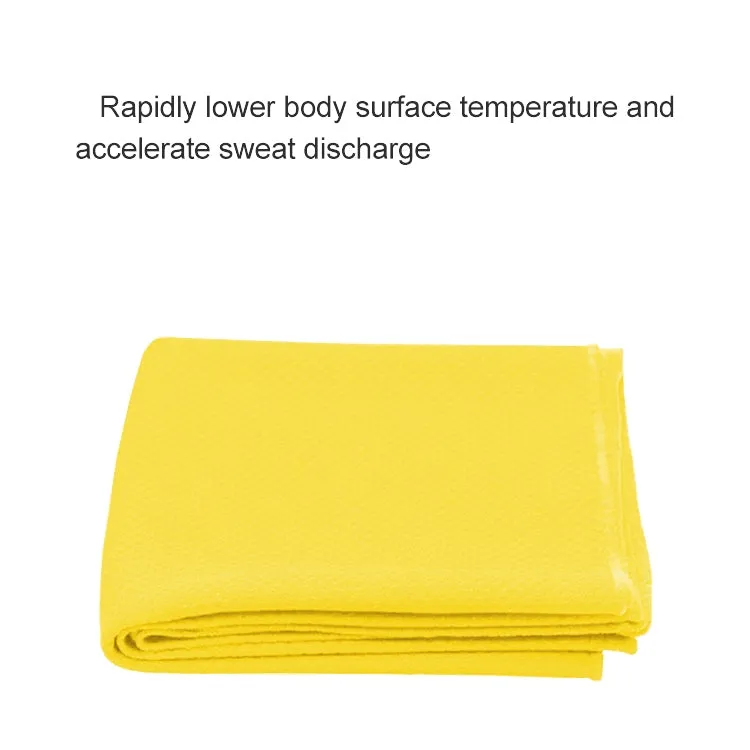 Outdoor Sports Portable Cold Feeling Prevent Heatstroke Ice Towel, Size: 30*80cm(Yellow)