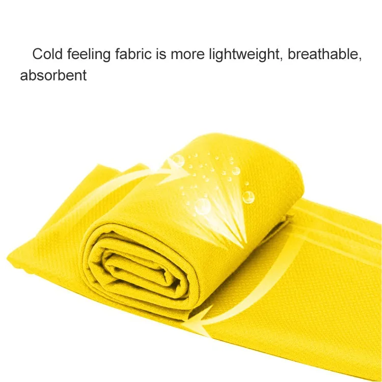 Outdoor Sports Portable Cold Feeling Prevent Heatstroke Ice Towel, Size: 30*80cm(Yellow)