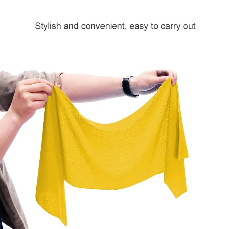 Outdoor Sports Portable Cold Feeling Prevent Heatstroke Ice Towel, Size: 30*80cm(Yellow)