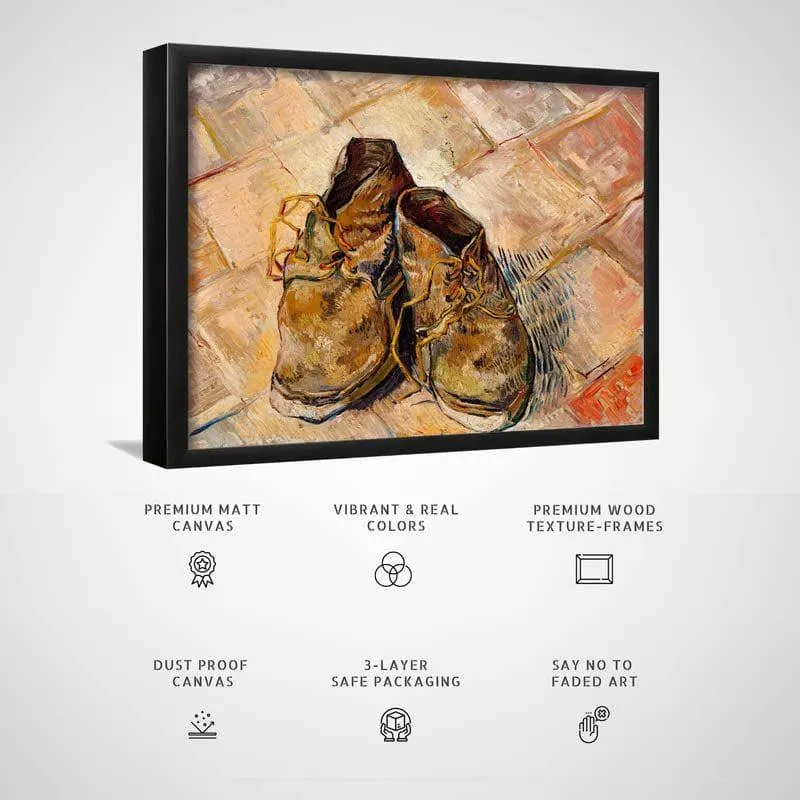 Painting Of Shoes By Vincent Van Gogh - Black Frame