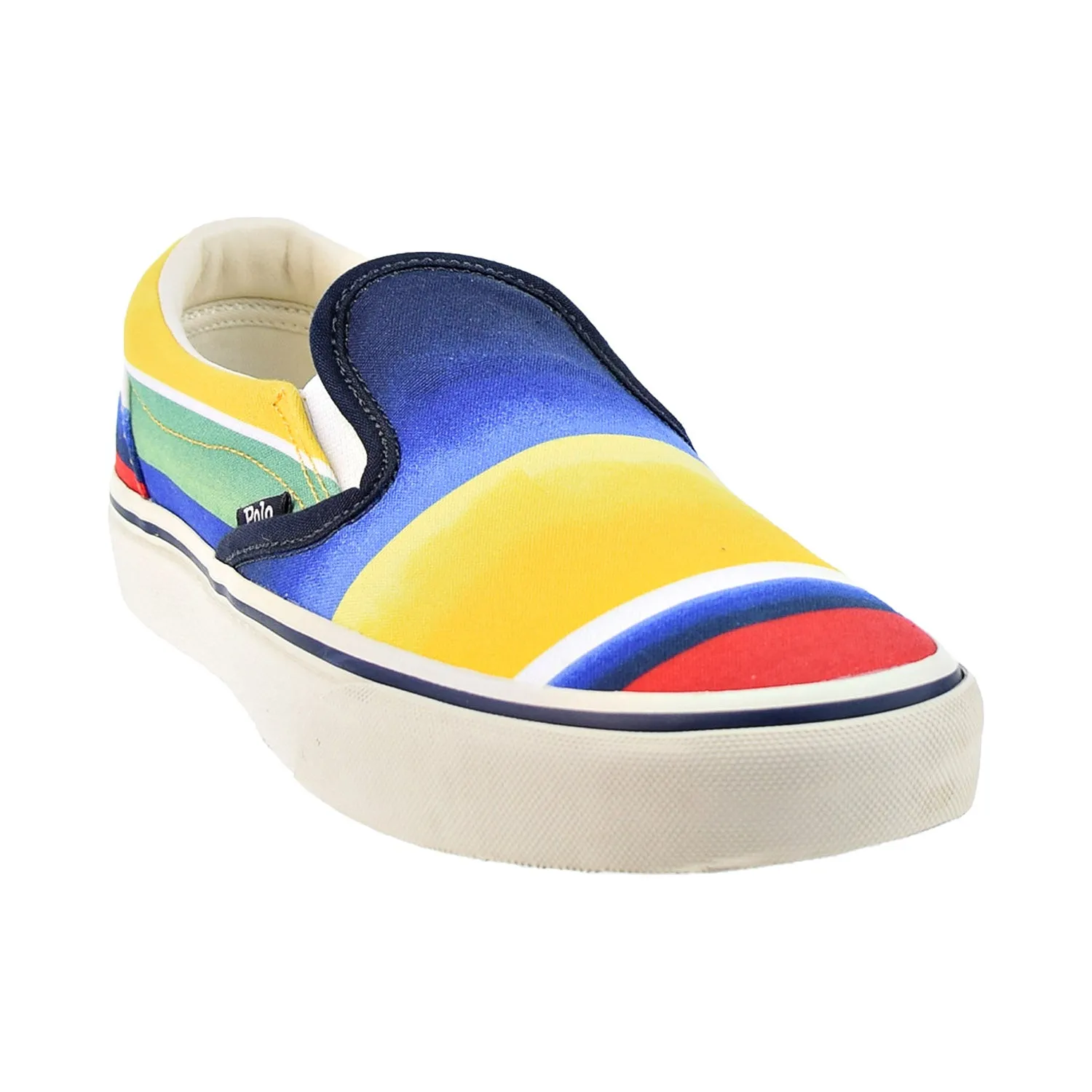 Polo Ralph Lauren Keaton Striped Slip-On Sneaker Men's Shoes Ombre Stripe