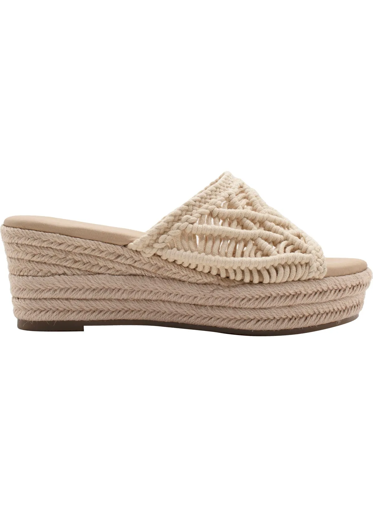 PV Footwear Eureka Macrame Slide - Natural