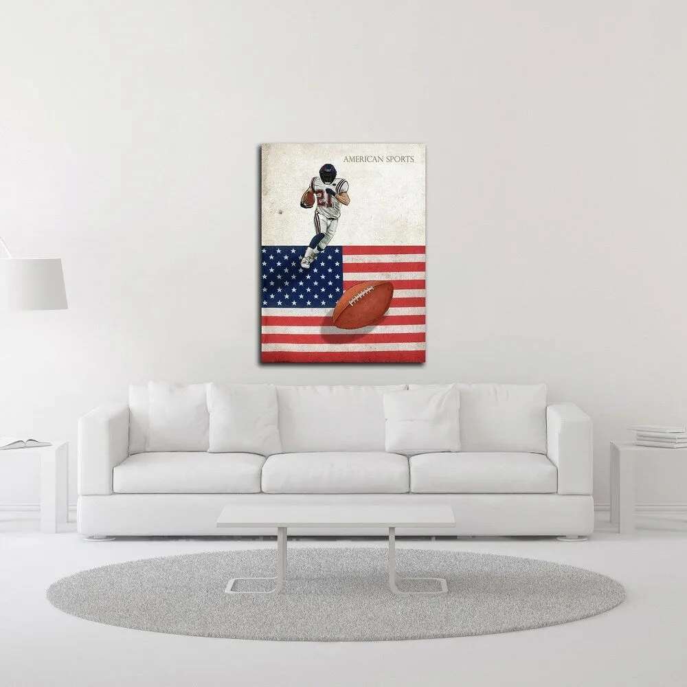 "American Sports: Football 1" by GraphINC, Print on Canvas, Ready to Hang