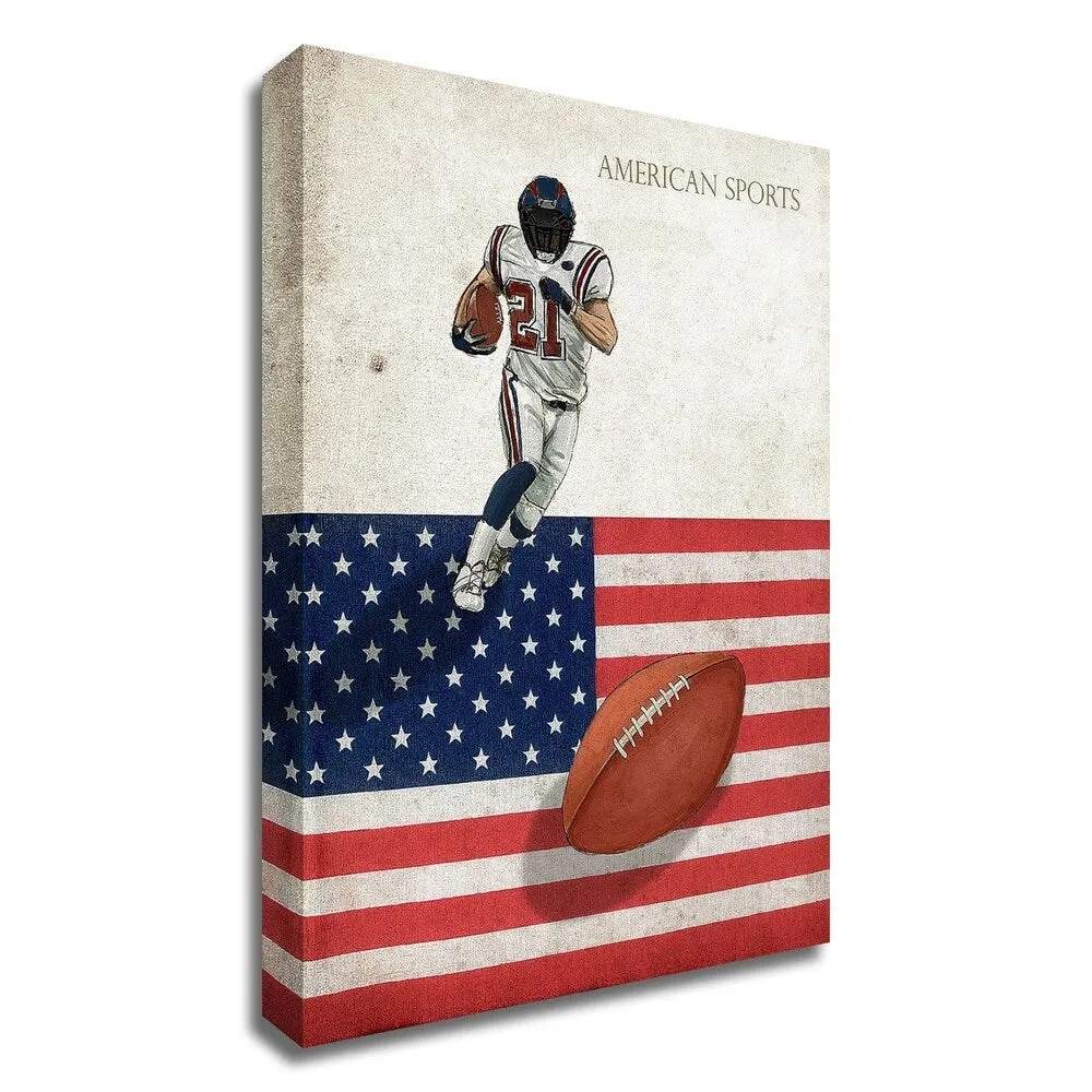"American Sports: Football 1" by GraphINC, Print on Canvas, Ready to Hang
