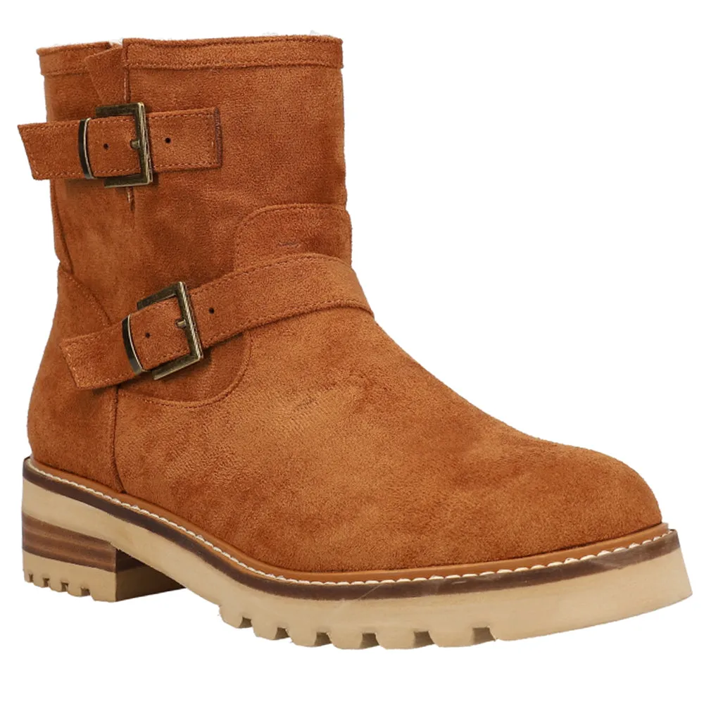 Receipts Round Toe Zippered Boots
