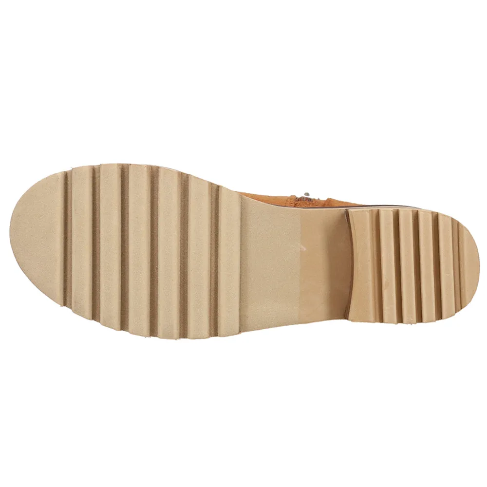 Receipts Round Toe Zippered Boots