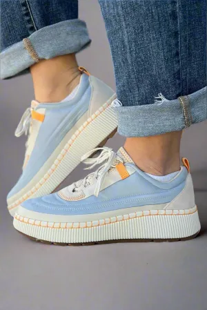 Sayah Waterproof Platform Sneaker - Fog Blue