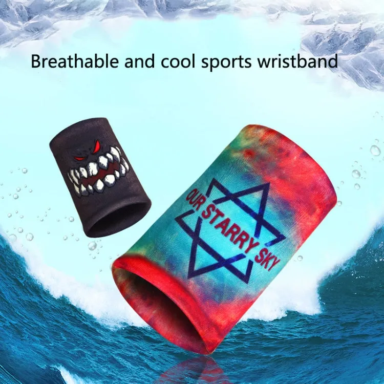 Sports Fitness Elastic Wristbands Absorbing Sweat Playing Ball Riding Wiping Sweat Cold Wristbands, Specification: S(Basketball)