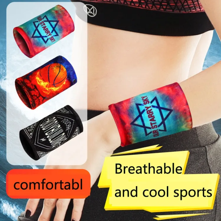 Sports Fitness Elastic Wristbands Absorbing Sweat Playing Ball Riding Wiping Sweat Cold Wristbands, Specification: S(Basketball)