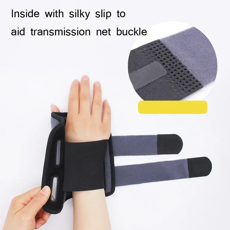 Two-Way Compression Stabilized Support Plate Wrist Brace Fracture Sprain Rehabilitation Wrist Brace, Specification: Left Hand M (Black)