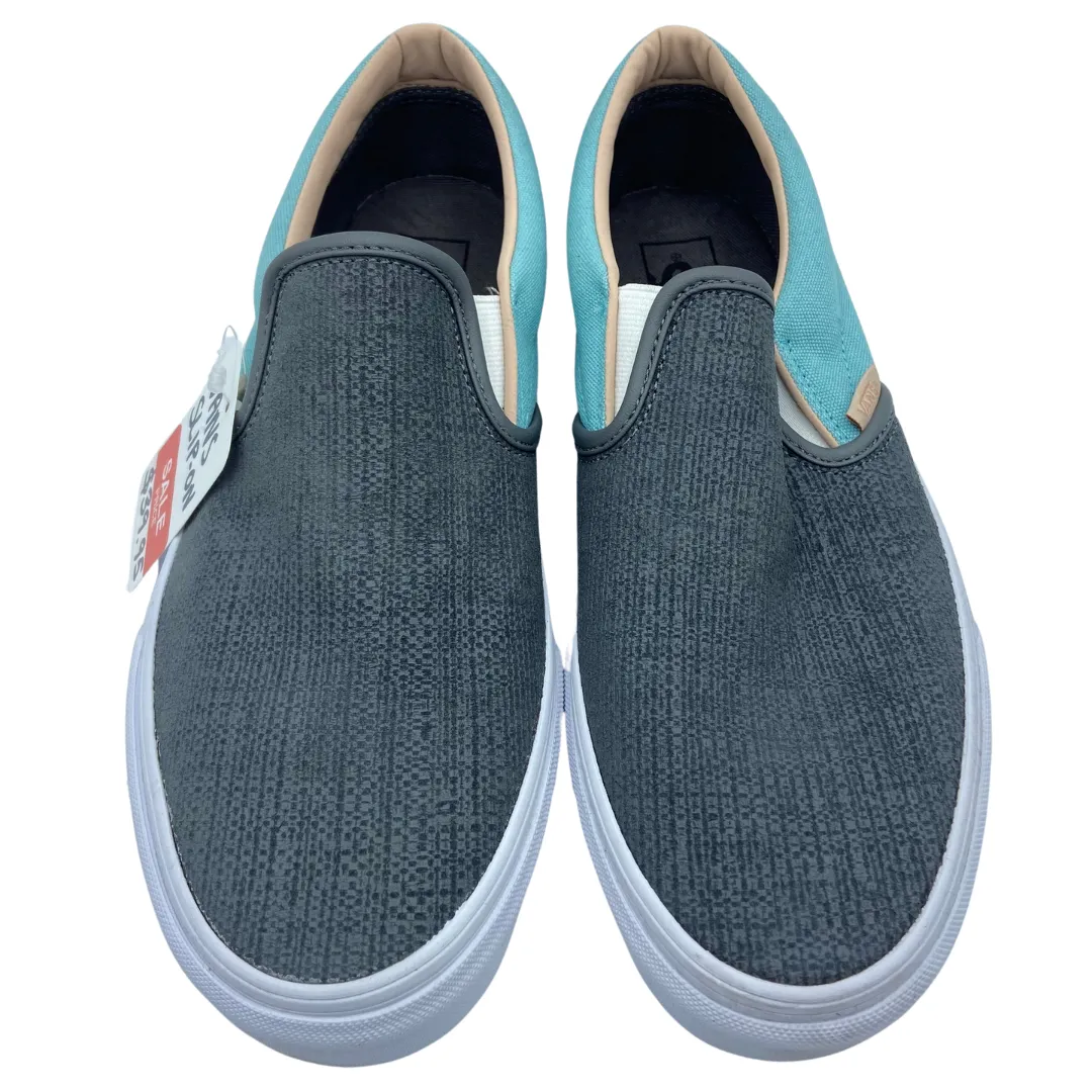 Vans Skate Slip-On Grey / Teal Skate Shoes *NO BOX*