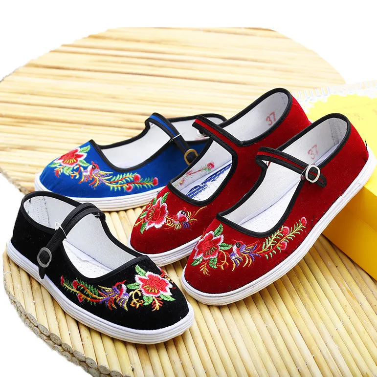 Women's With Pure Cloth Sole And Manual Canvas Shoes