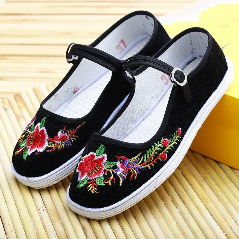 Women's With Pure Cloth Sole And Manual Canvas Shoes
