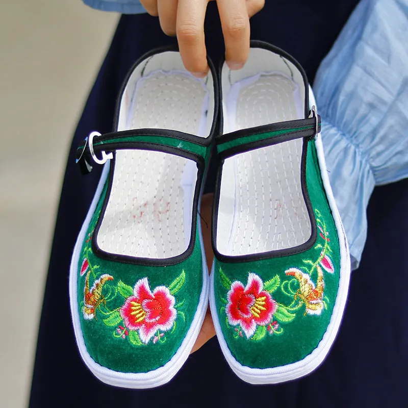 Women's With Pure Cloth Sole And Manual Canvas Shoes